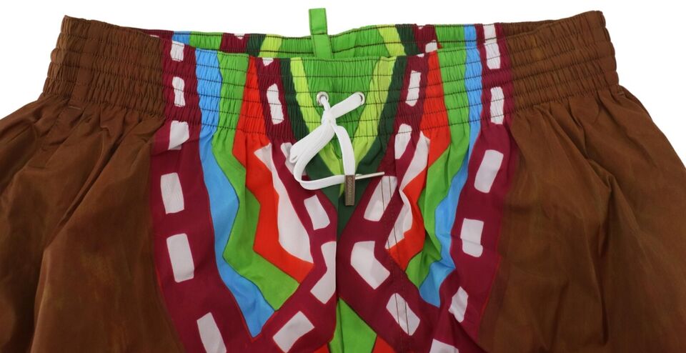 - Multicolor Print Swim Shorts Boxer Style