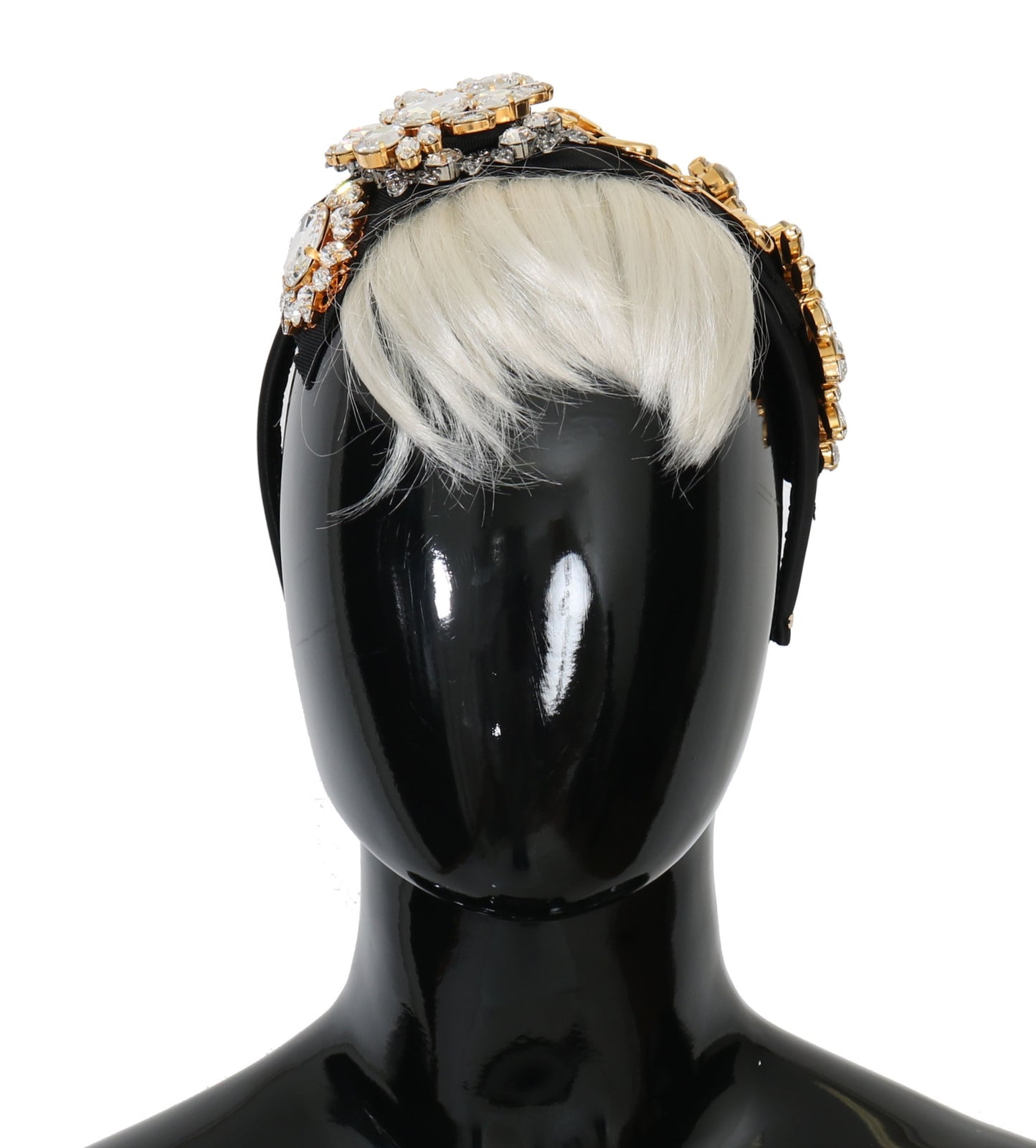 - Elegant Black Crystal Headband Diadem