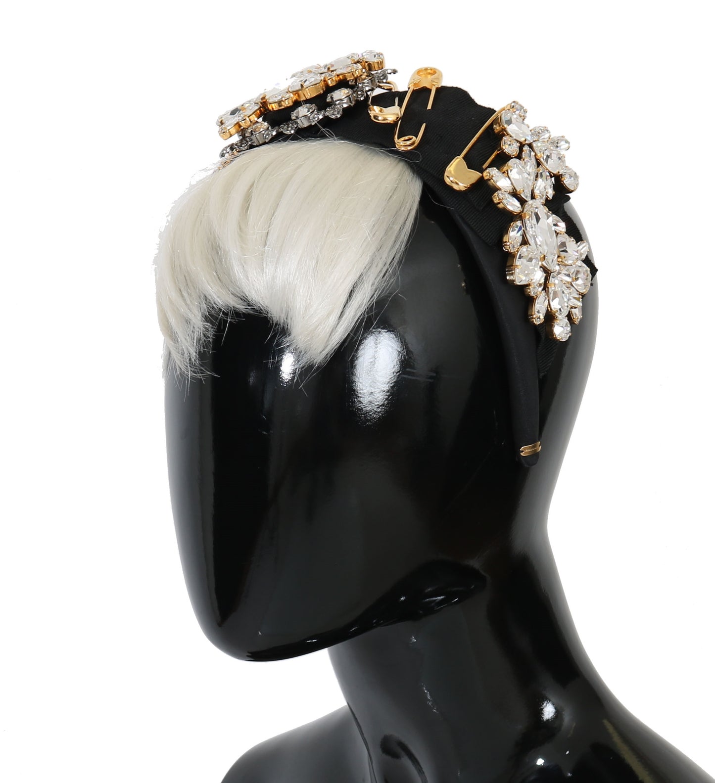 - Elegant Black Crystal Headband Diadem