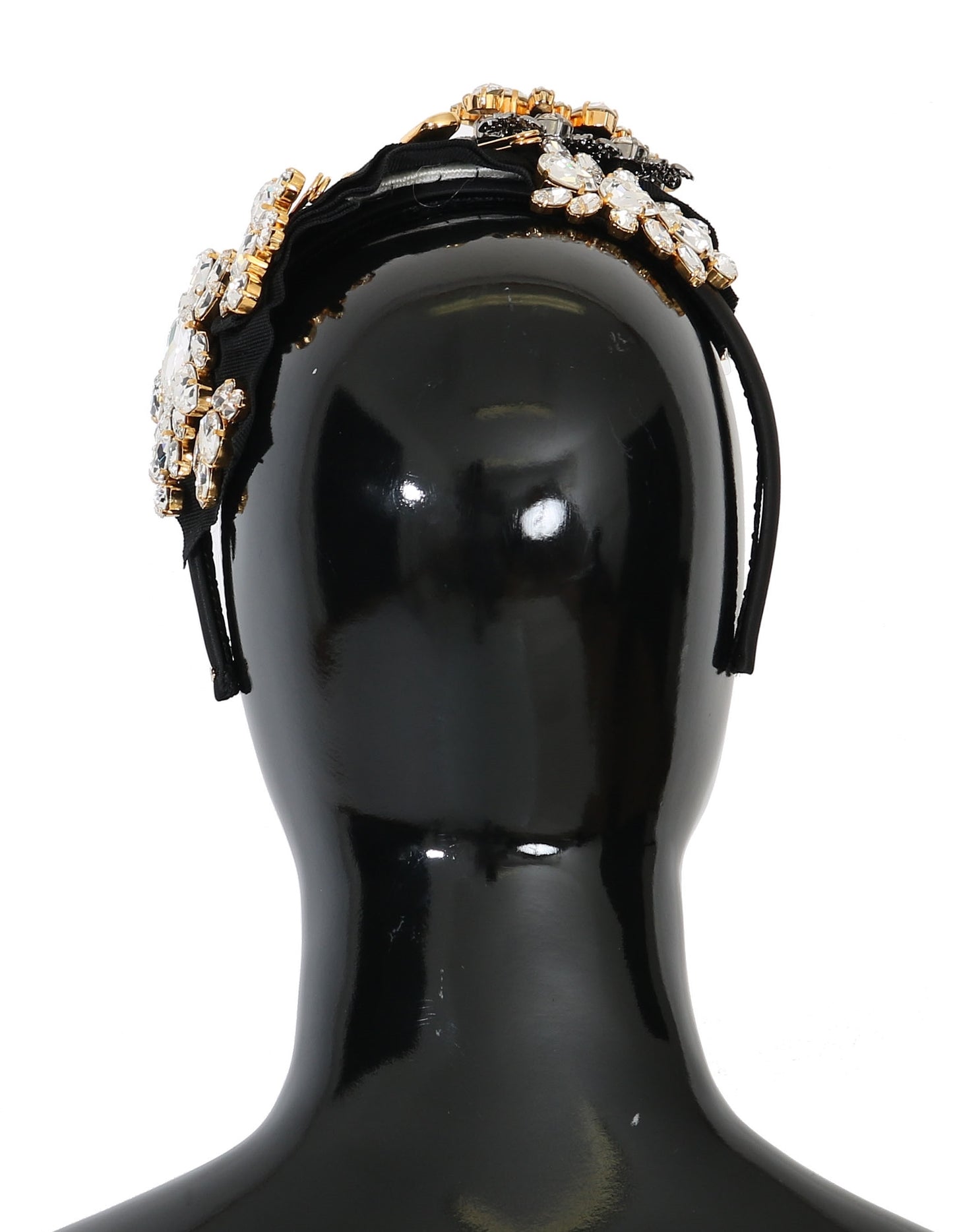 - Elegant Black Crystal Headband Diadem