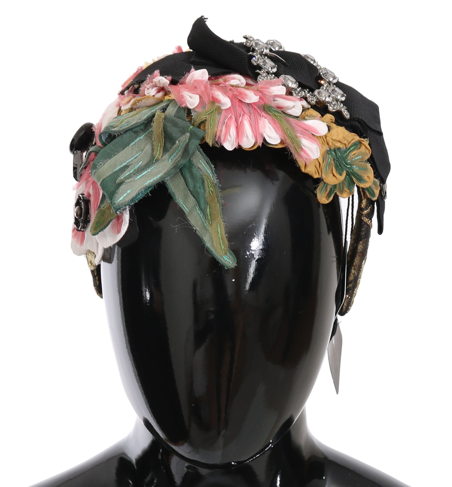 - Elegant Crystal-Embellished Floral Headband
