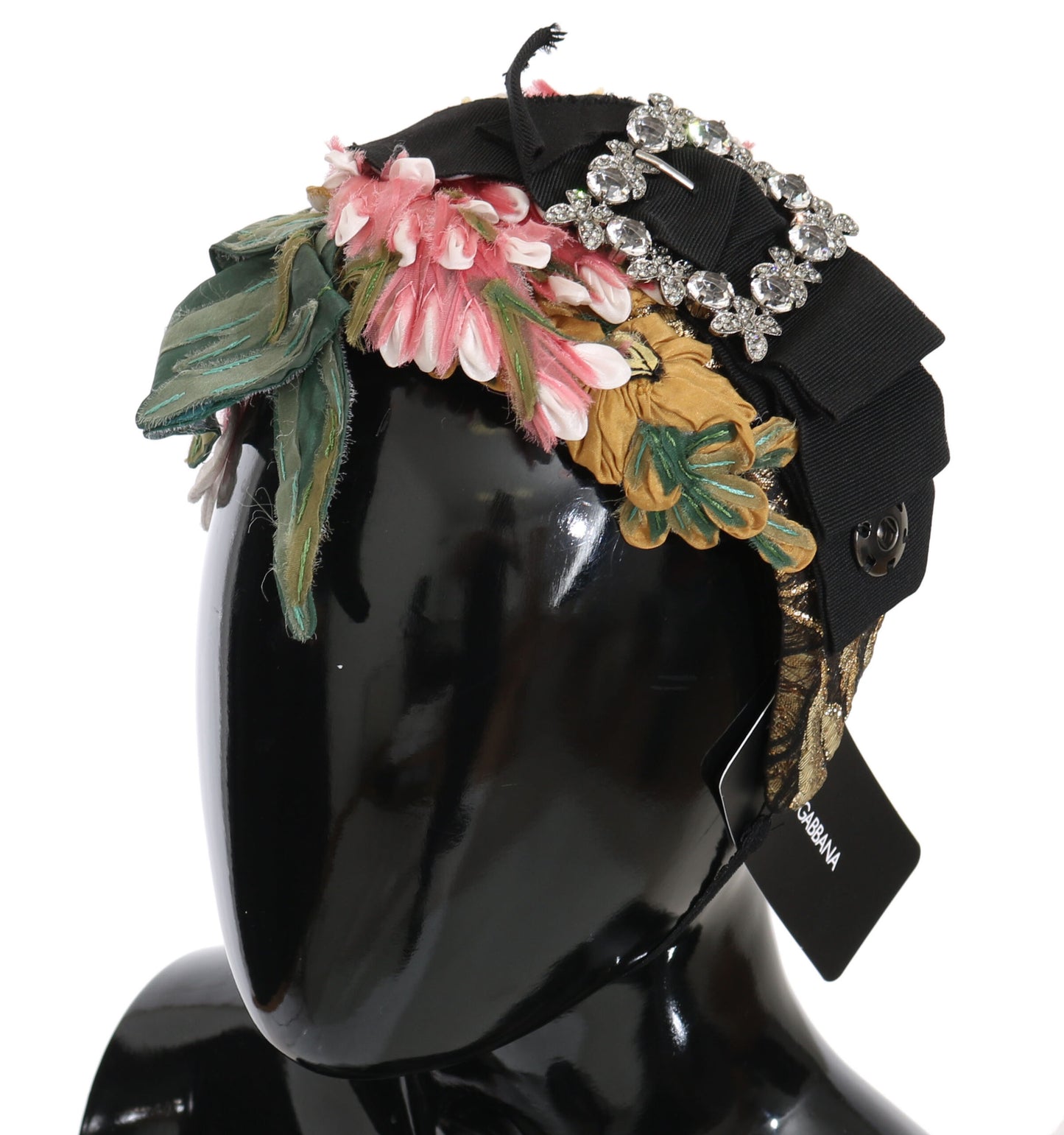 - Elegant Crystal-Embellished Floral Headband