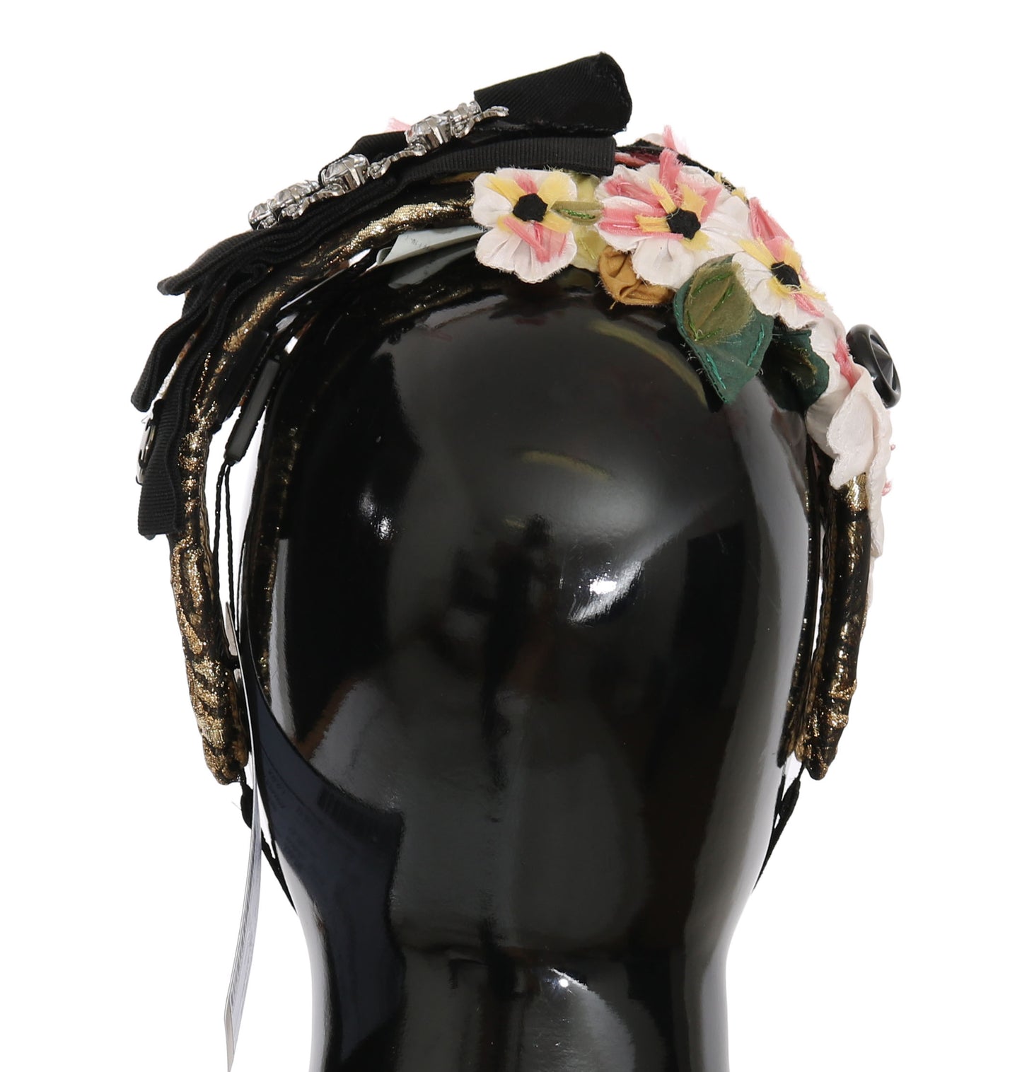 - Elegant Crystal-Embellished Floral Headband