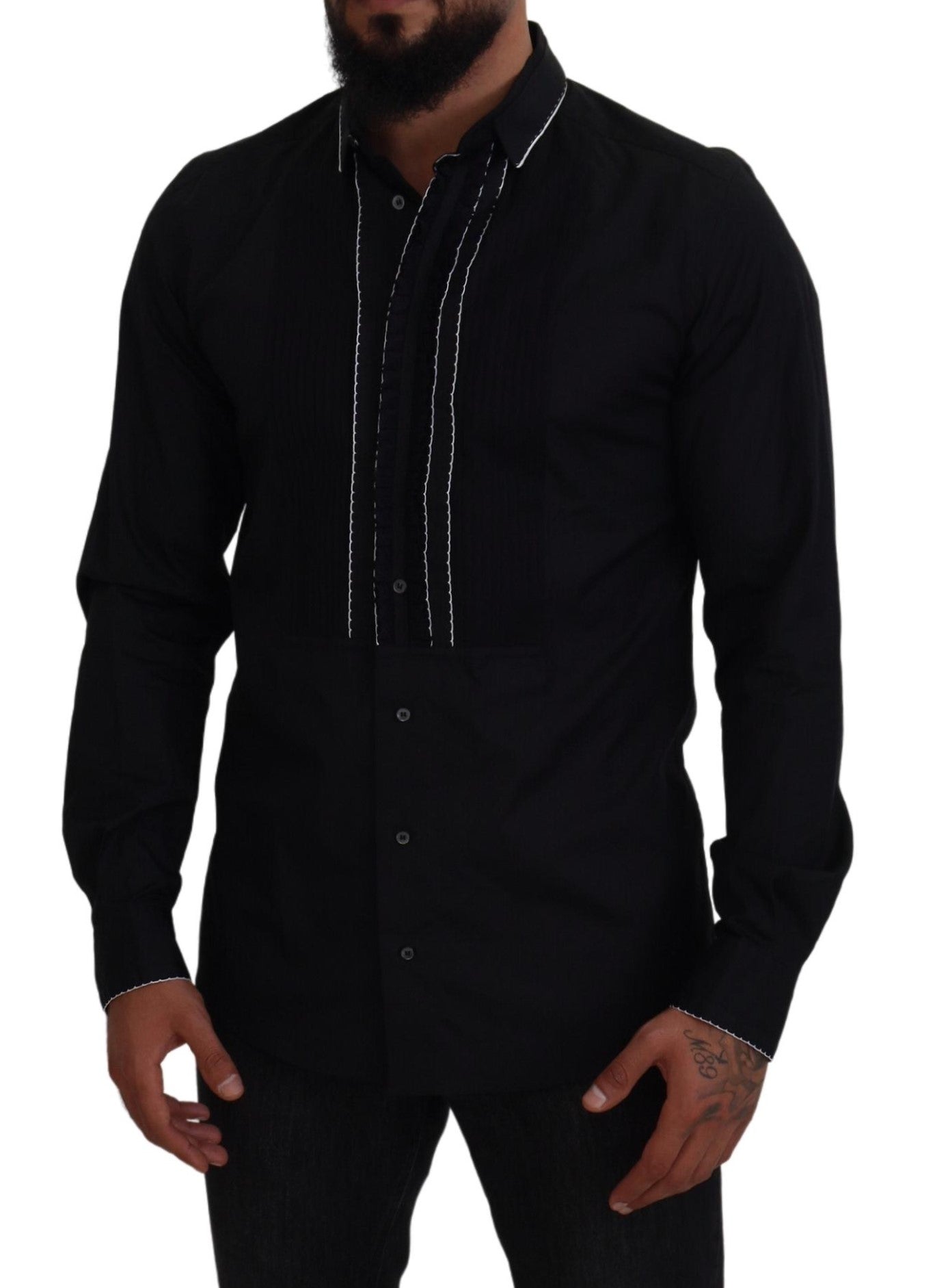 - Elegant Slim Fit Tuxedo Dress Shirt