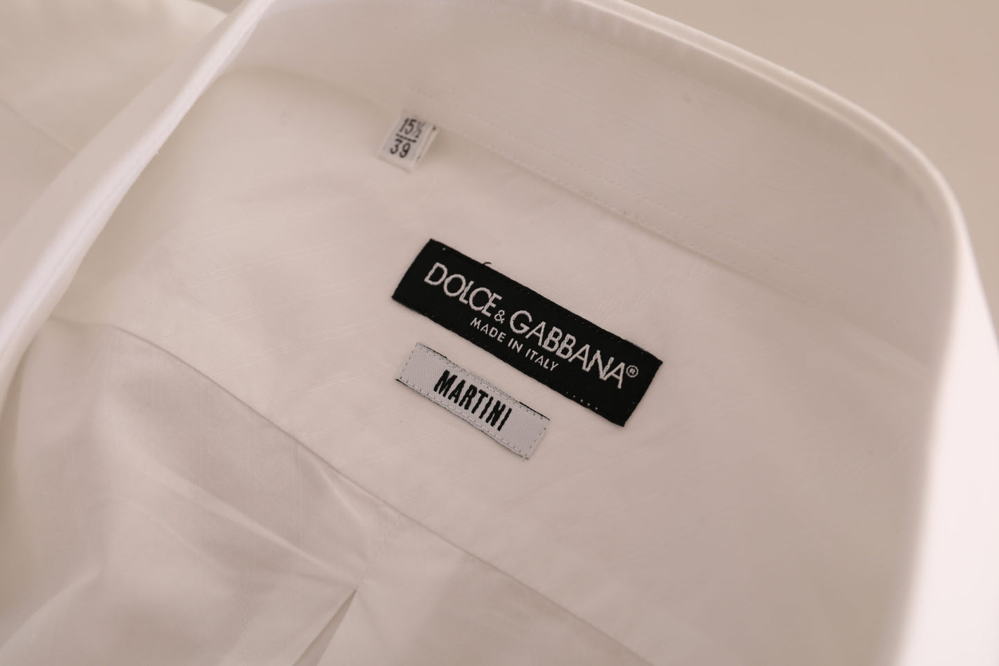 - Elegant White Cotton Martini Dress Shirt