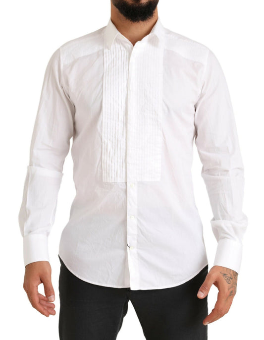 - Elegant White Slim Fit Cotton Dress Shirt