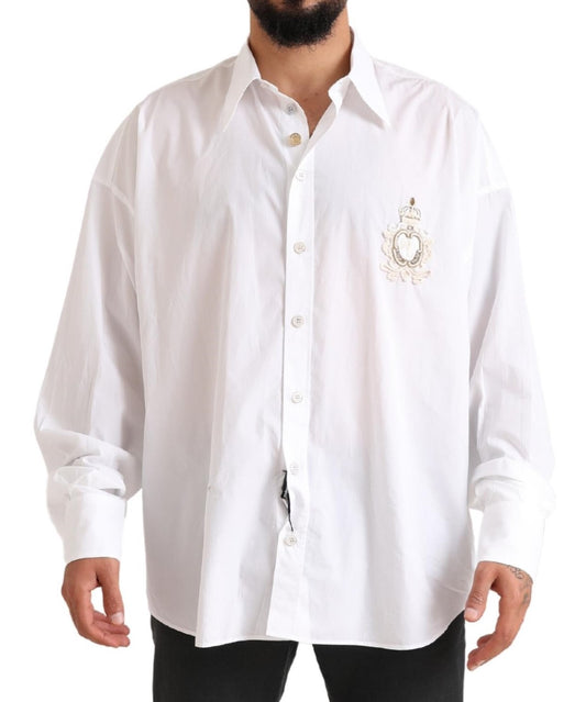 - Elegant White Cotton Formal Shirt