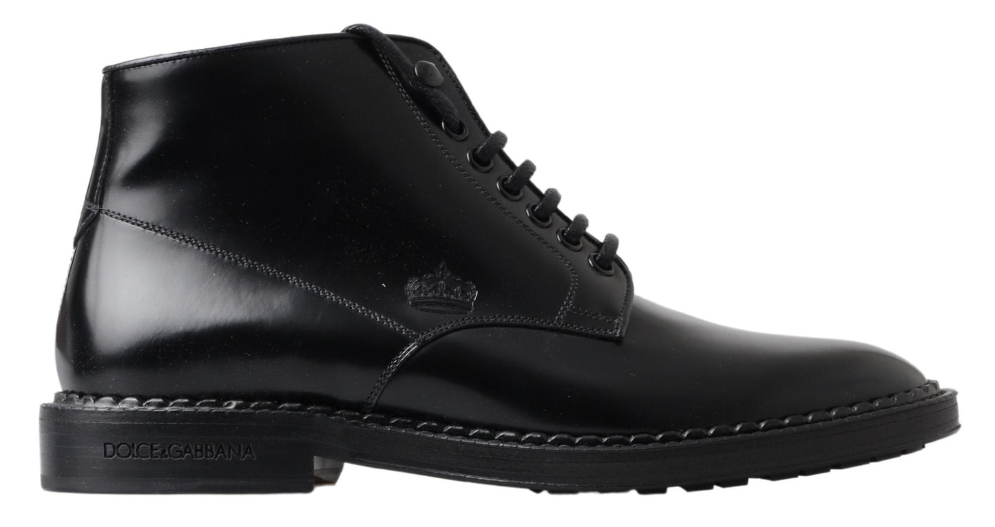 - Elegant Black Leather Men's Boots