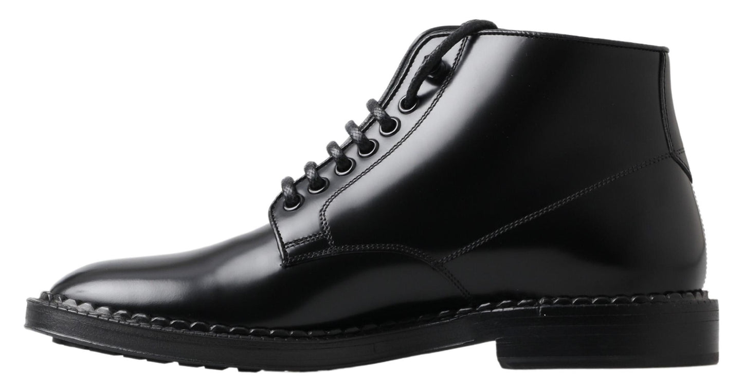 - Elegant Black Leather Men's Boots