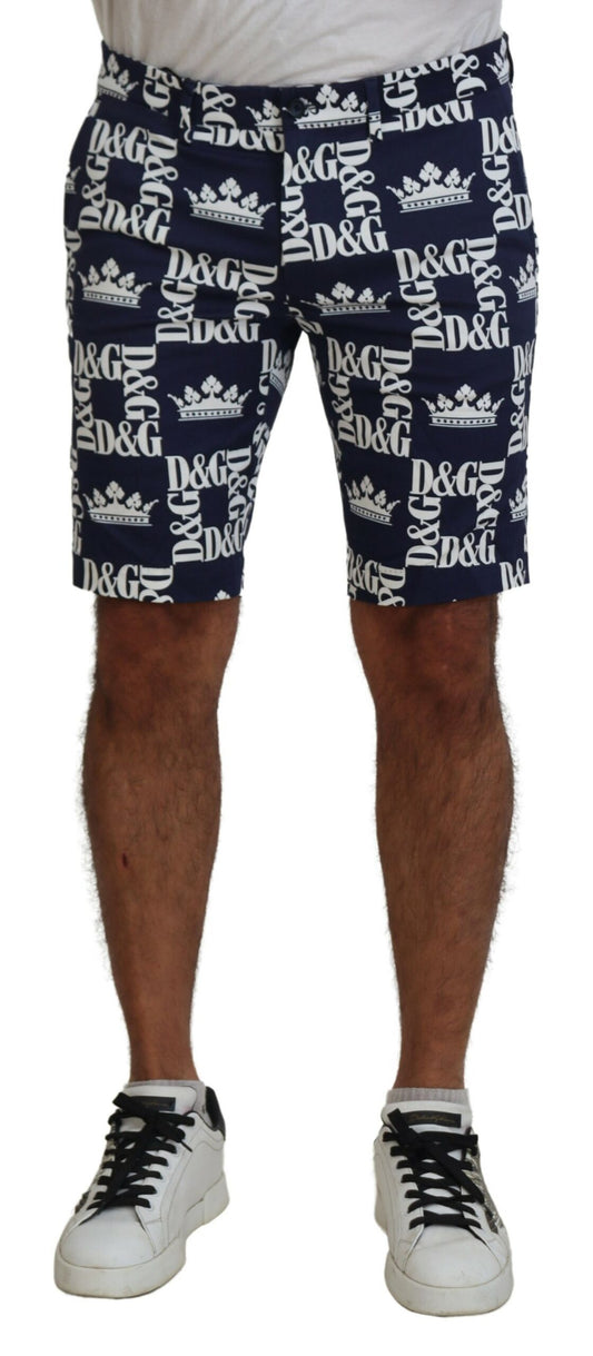 - Casual Crown Print Chinos Shorts