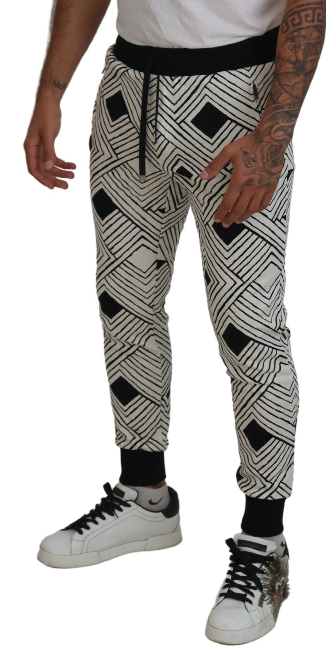 - Elegant Monochrome Sport Sweatpants