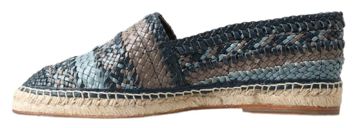 - Sumptuous Woven Leather Espadrilles