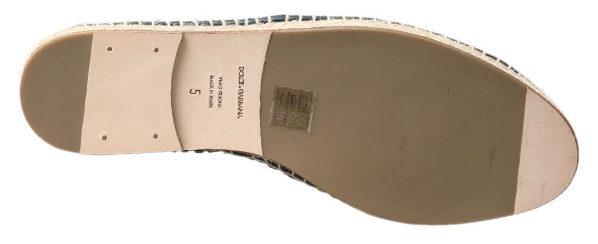 - Sumptuous Woven Leather Espadrilles