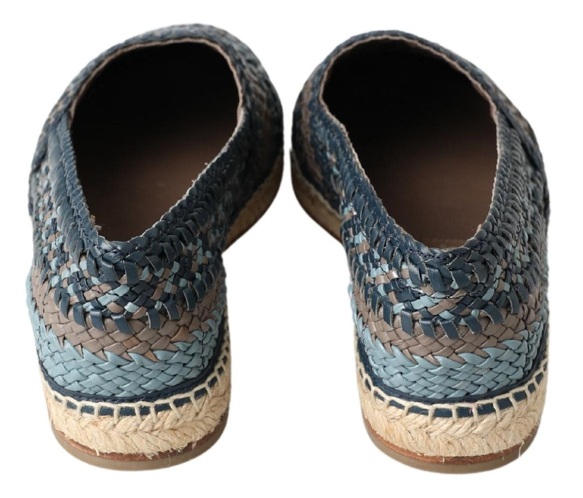 - Sumptuous Woven Leather Espadrilles