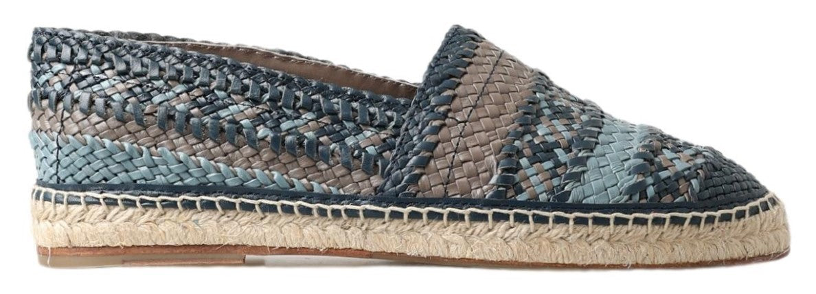 - Sumptuous Woven Leather Espadrilles