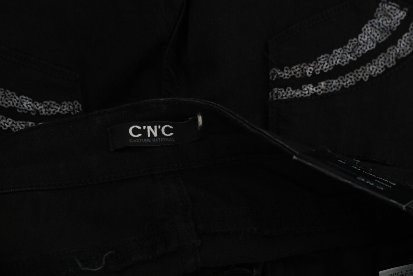 - Elegant Black Mid Waist Slim Fit Jeans