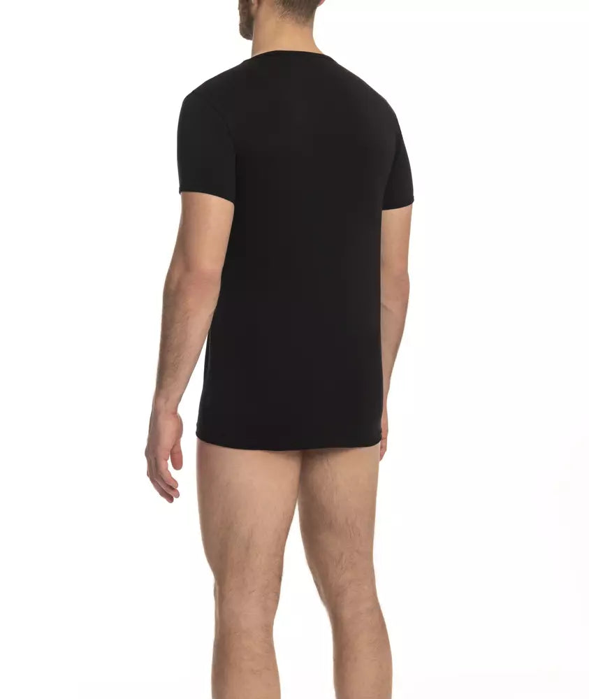 - Black Cotton Men T-Shirt