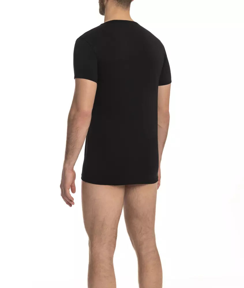 - Black Cotton Men T-Shirt
