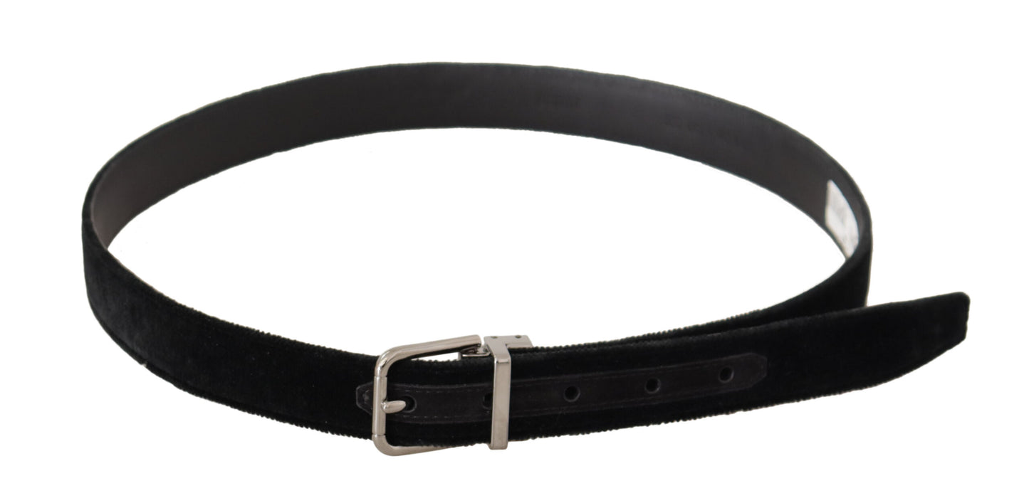 - Elegant Black Velvet Designer Belt