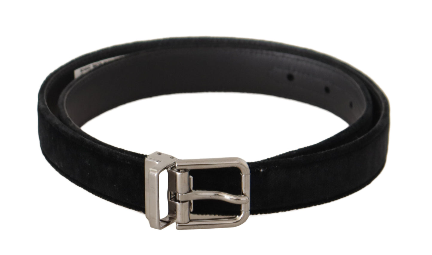 - Elegant Black Velvet Designer Belt