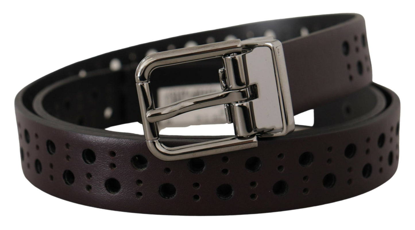 - Elegant Dark Purple Leather Belt