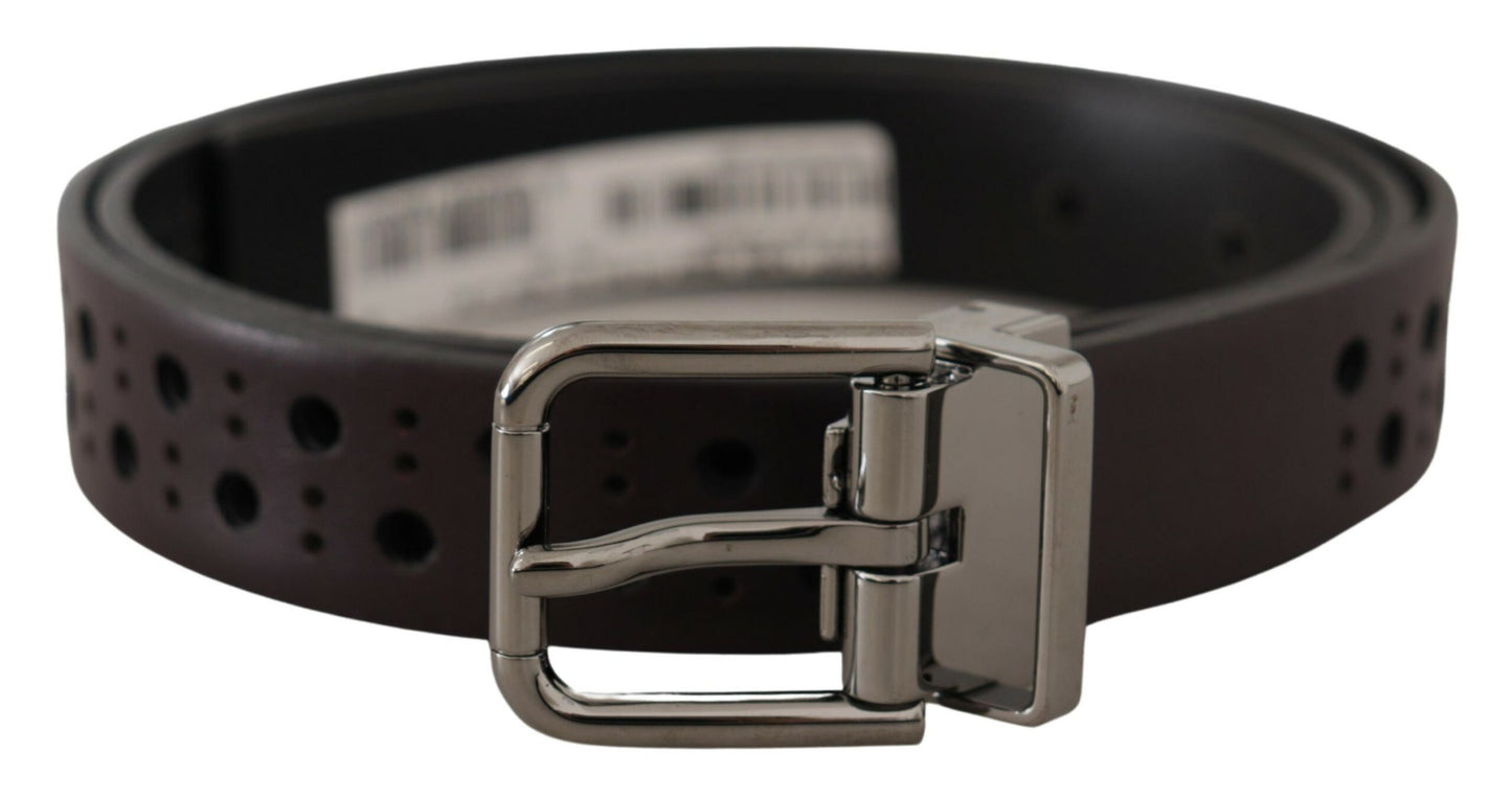 - Elegant Dark Purple Leather Belt
