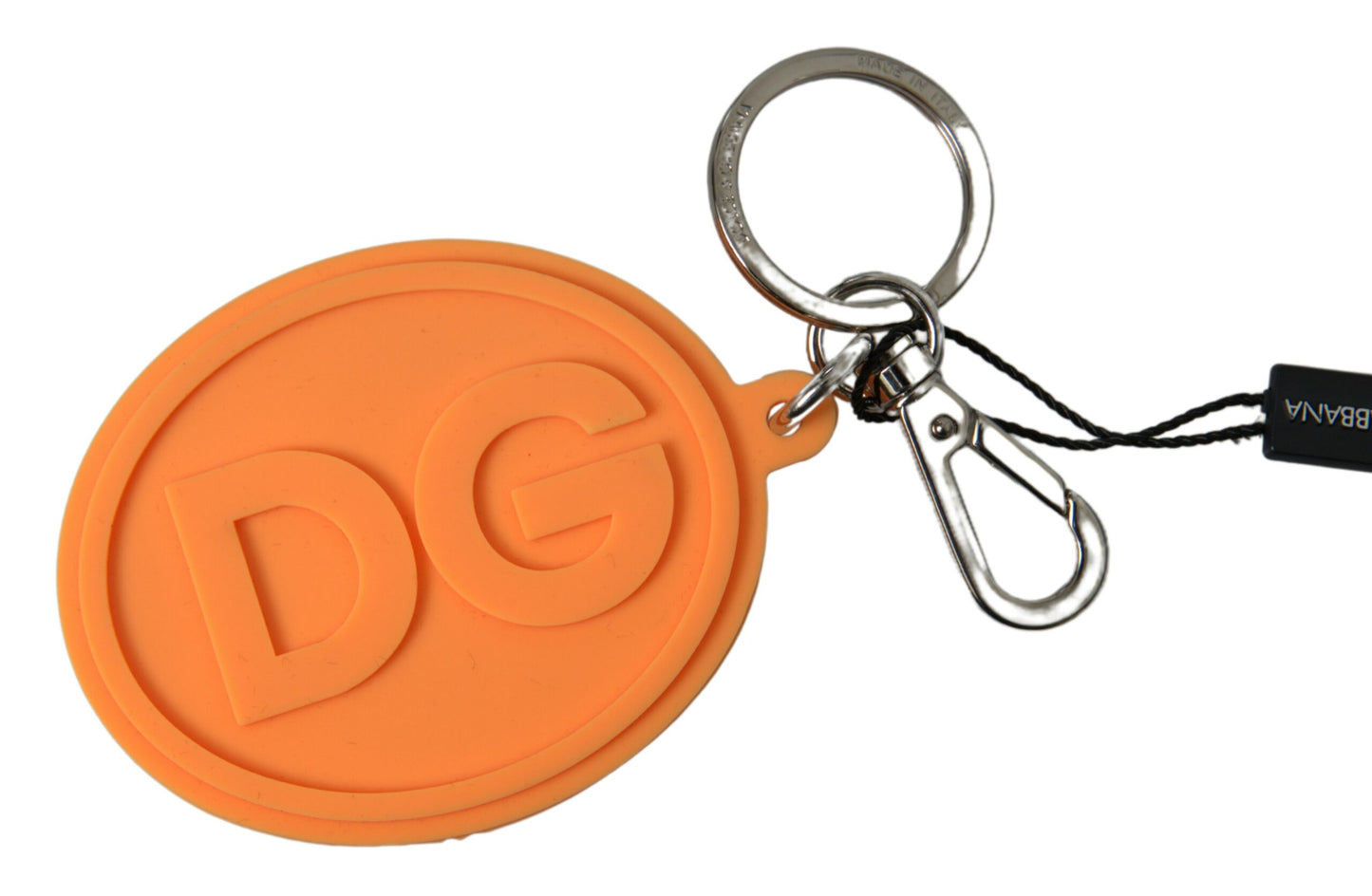 - Chic Orange & Gold Keychain Accessory