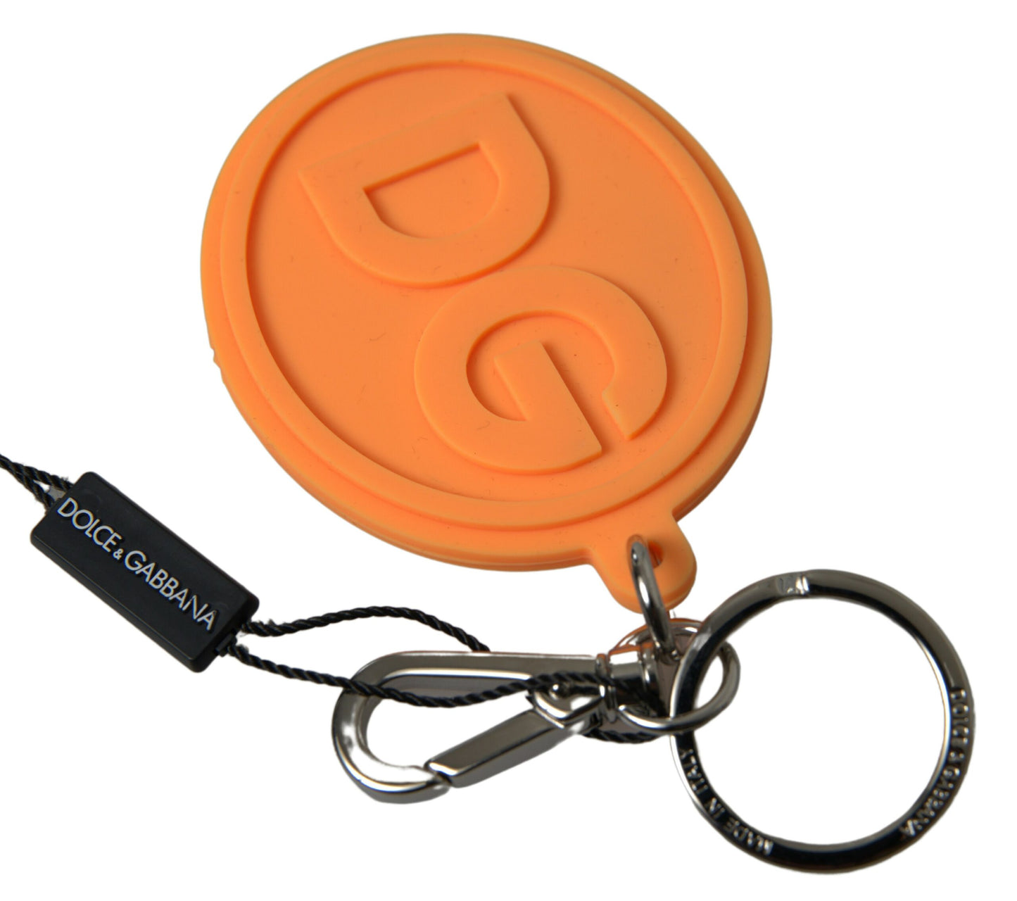 - Chic Orange & Gold Keychain Accessory