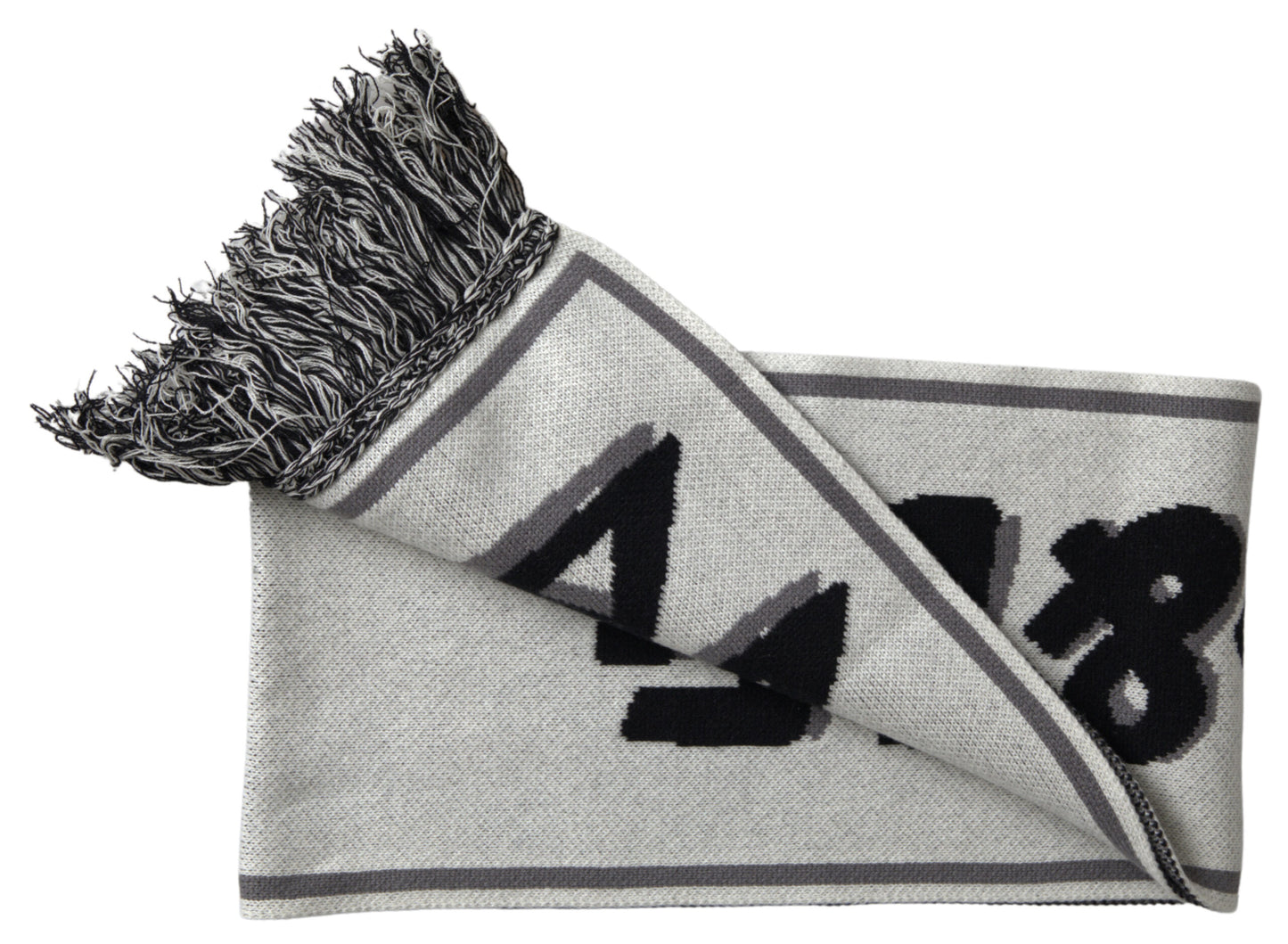 Elegant Gray Cashmere Men's Scarf by Dolce & Gabbana