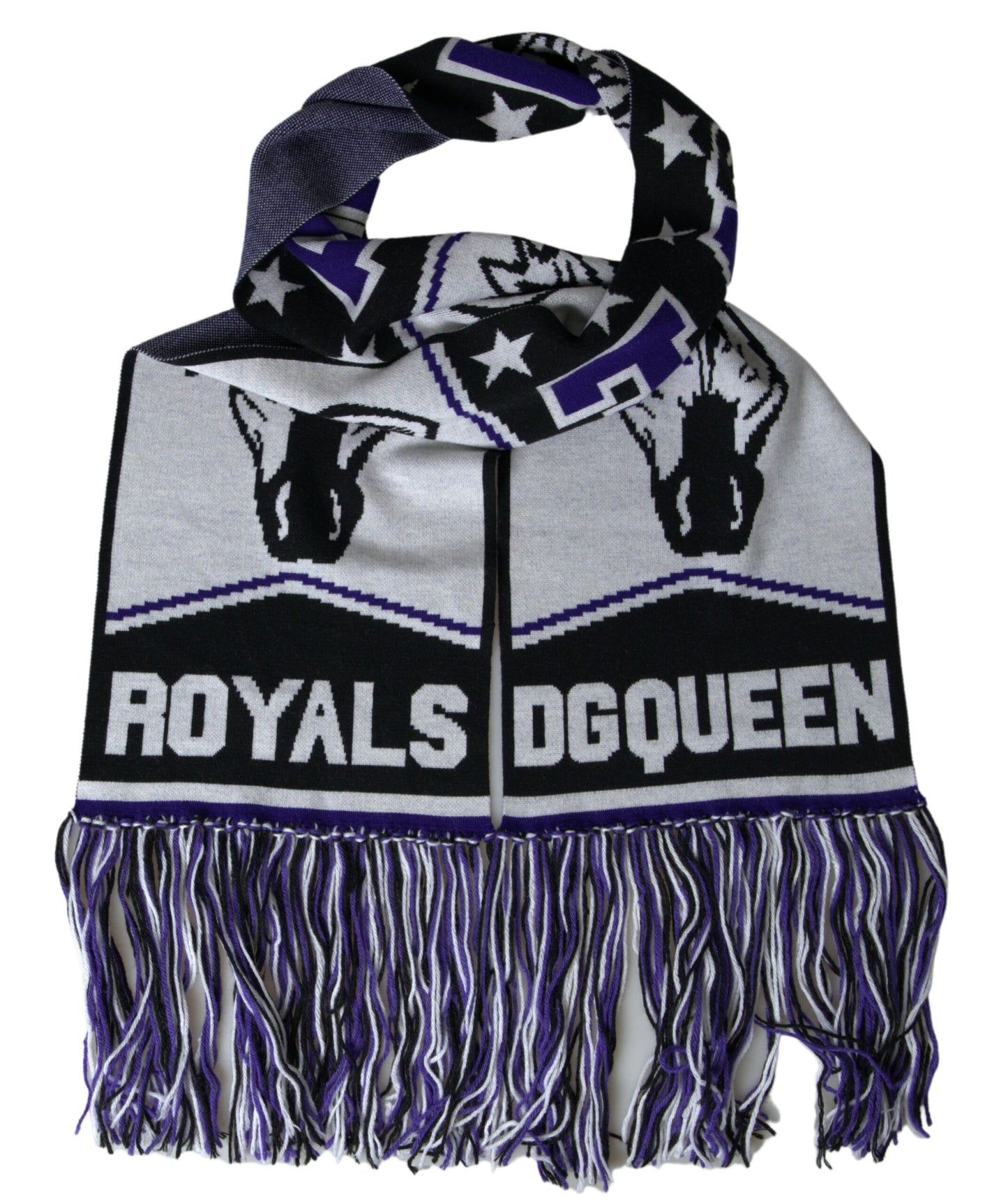 Elegant Multicolor Wool Blend Scarf by Dolce & Gabbana