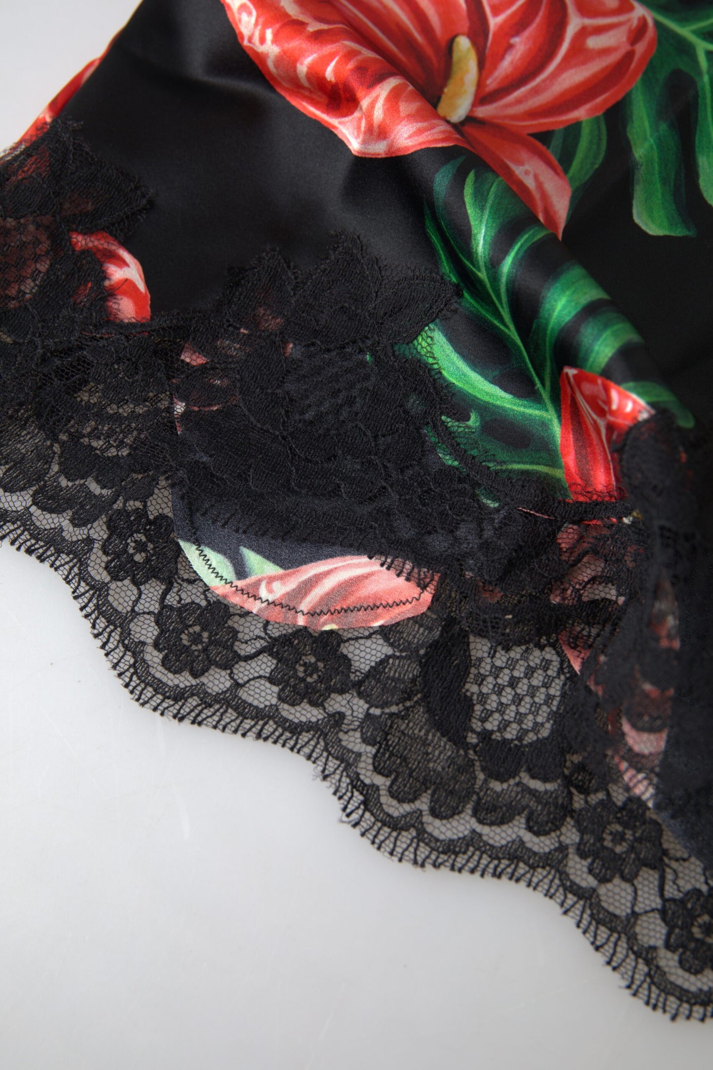 Anthurium Print Silk Camisole Top by Dolce & Gabbana