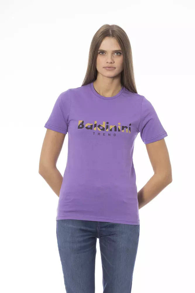 - Purple Cotton Women T-Shirt
