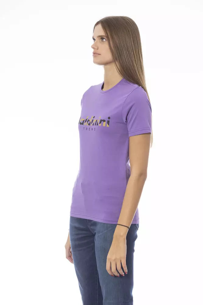 - Purple Cotton Women T-Shirt
