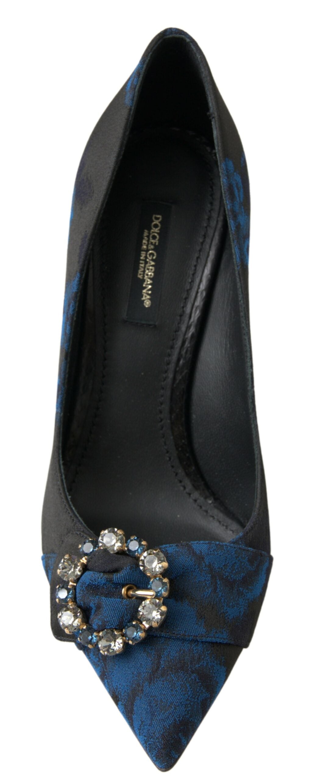 - Elegant Blue Crystal Embellished Pumps