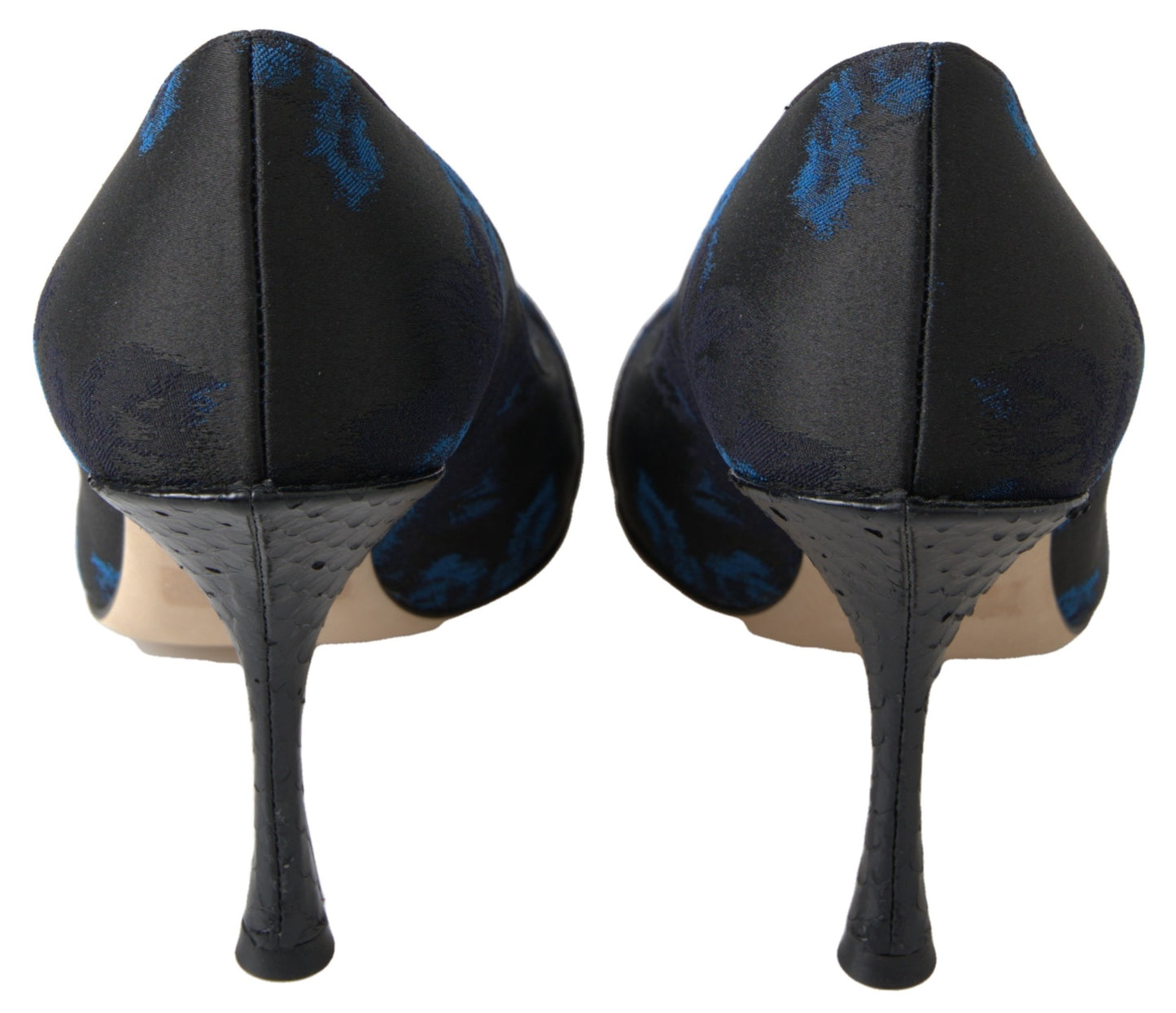 - Elegant Blue Crystal Embellished Pumps
