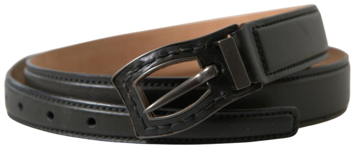 - Exquisite Italian Leather Belt with Metal Buckle