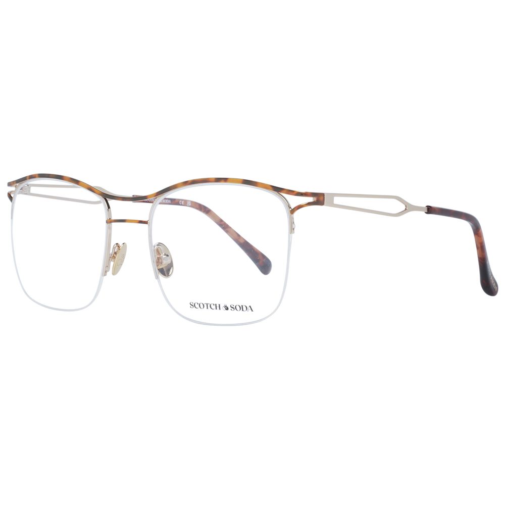 Scotch & Soda Men's Optical Frames – Brown Aviator Style, 53mm