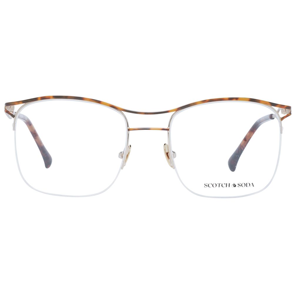 Scotch & Soda Men's Optical Frames – Brown Aviator Style, 53mm