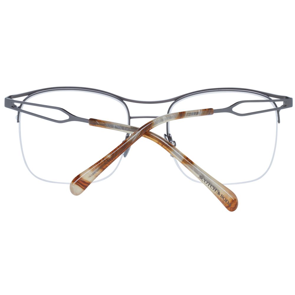 Scotch & Soda Men's Optical Glasses – Gunmetal Square Frame, 53mm
