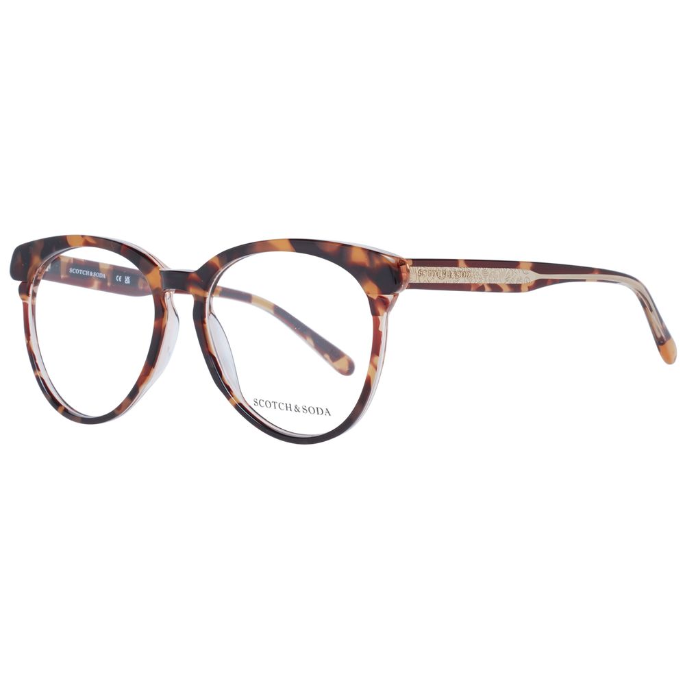 Scotch & Soda Women’s Optical Glasses – Brown Round Frames, 55mm