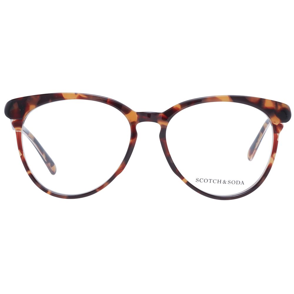 Scotch & Soda Women’s Optical Glasses – Brown Round Frames, 55mm