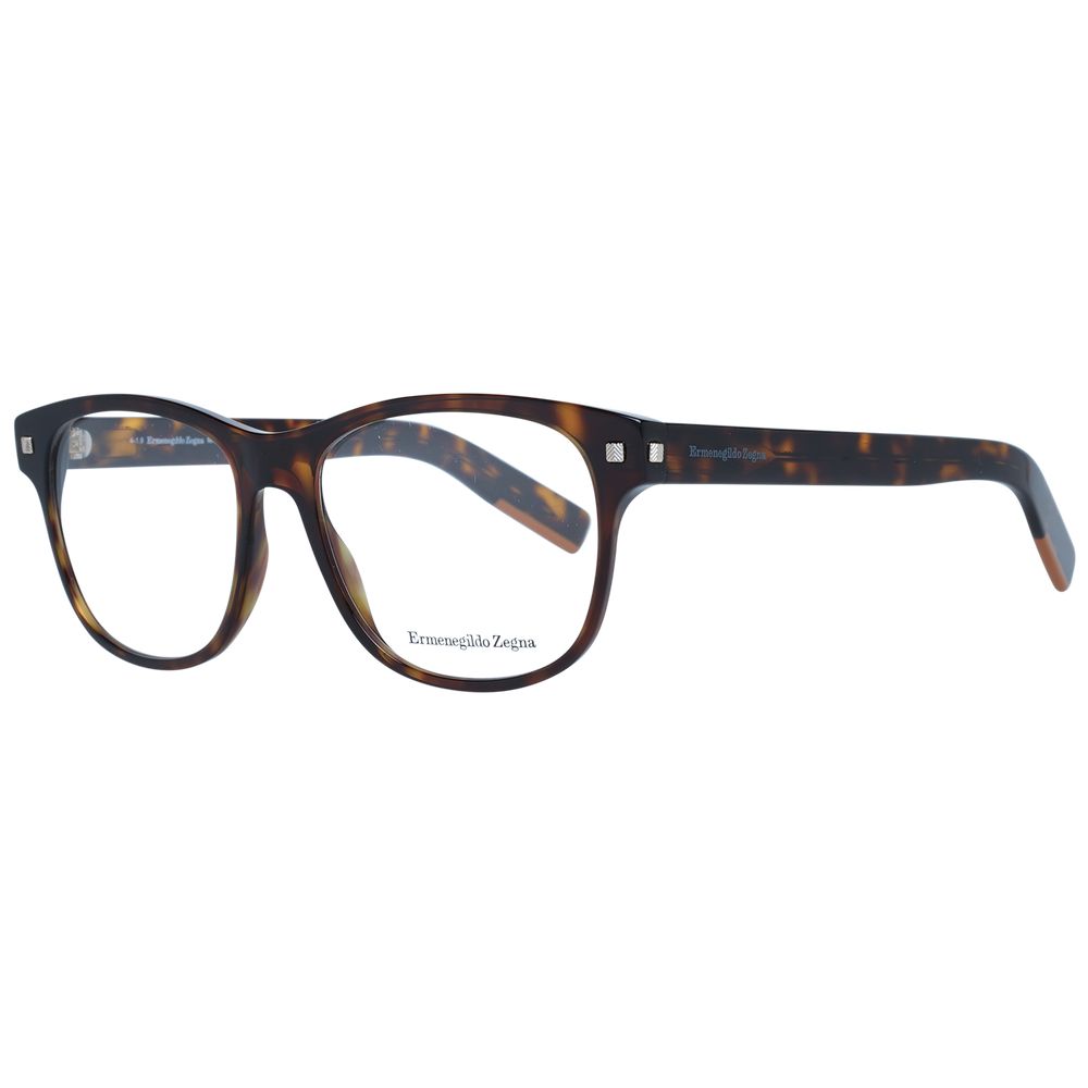 Ermenegildo Zegna Brown Men’s Optical Frames – Round, 54mm