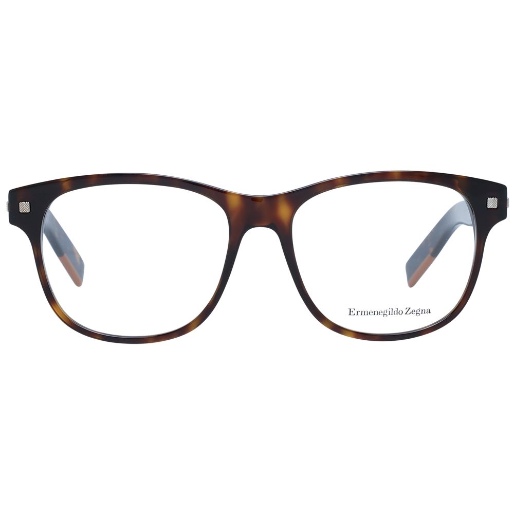 Ermenegildo Zegna Brown Men’s Optical Frames – Round, 54mm