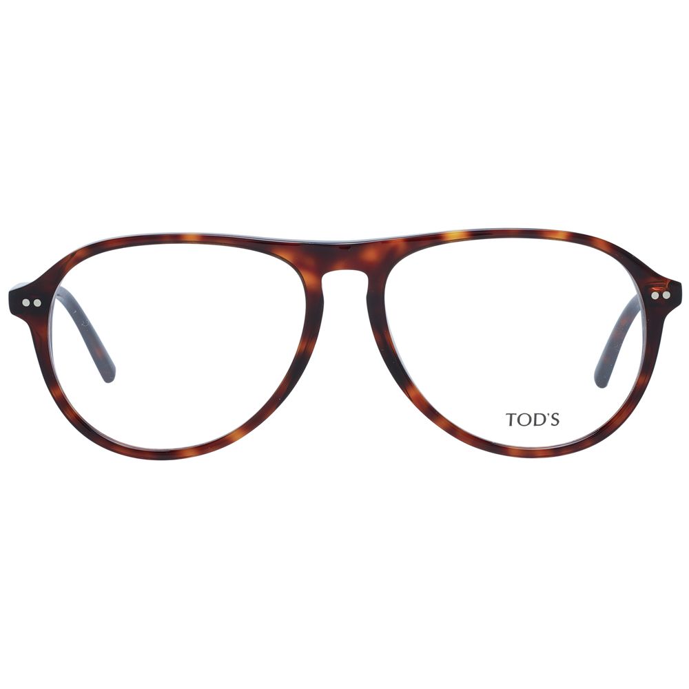 Tod's Men’s Optical Glasses – Brown Aviator Full-Rim Frame, 57mm