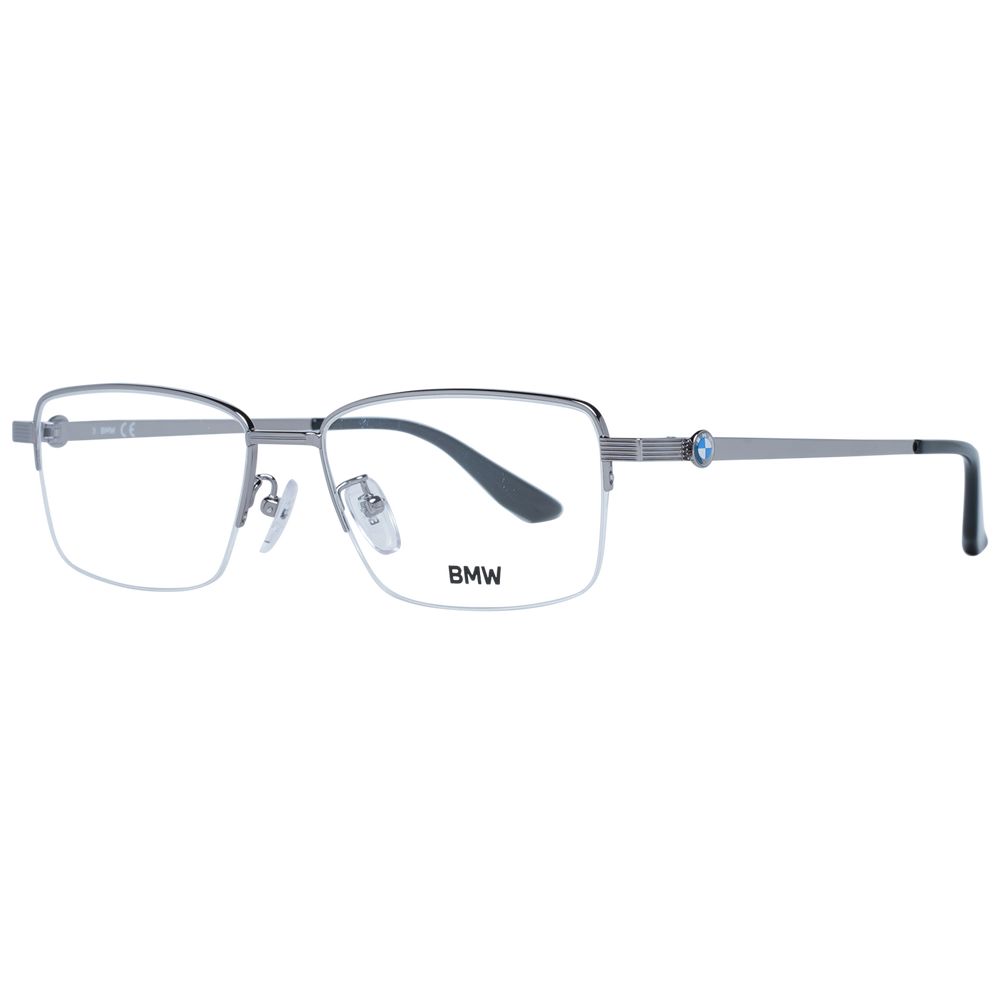 BMW Silver Men's Optical Frames – Stylish Titanium Rectangle