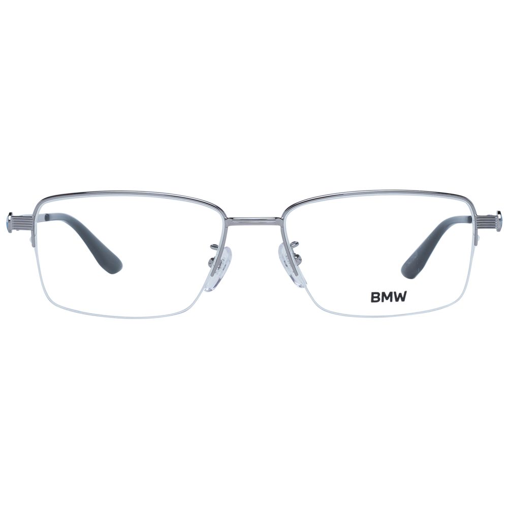 BMW Silver Men's Optical Frames – Stylish Titanium Rectangle