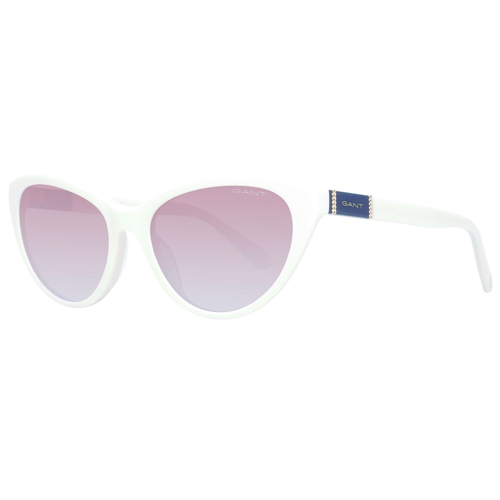 Gant Women’s Sunglasses – Cream Cat Eye Frame with Brown Gradient Lenses, 55mm