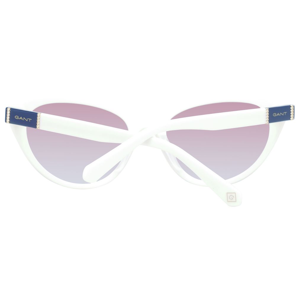 Gant Women’s Sunglasses – Cream Cat Eye Frame with Brown Gradient Lenses, 55mm