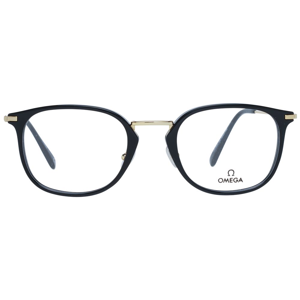 Omega Black Men's Optical Frames – Round Style, 52mm