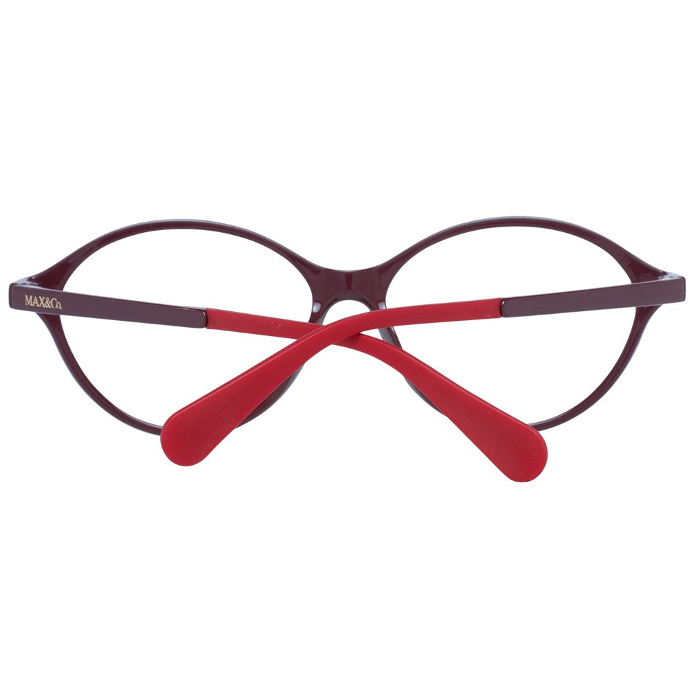 Max & Co Women’s Optical Glasses – Burgundy Round Frame, 54mm